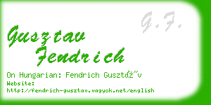 gusztav fendrich business card